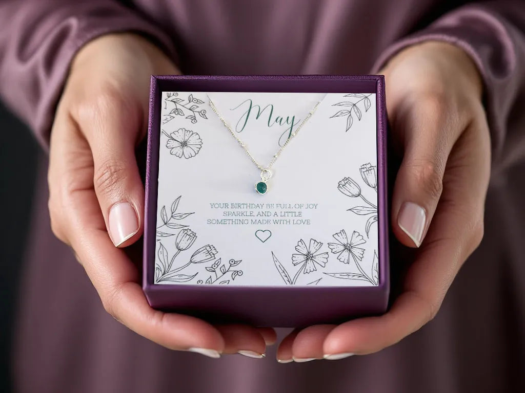 Emerald May Birthstone Necklace