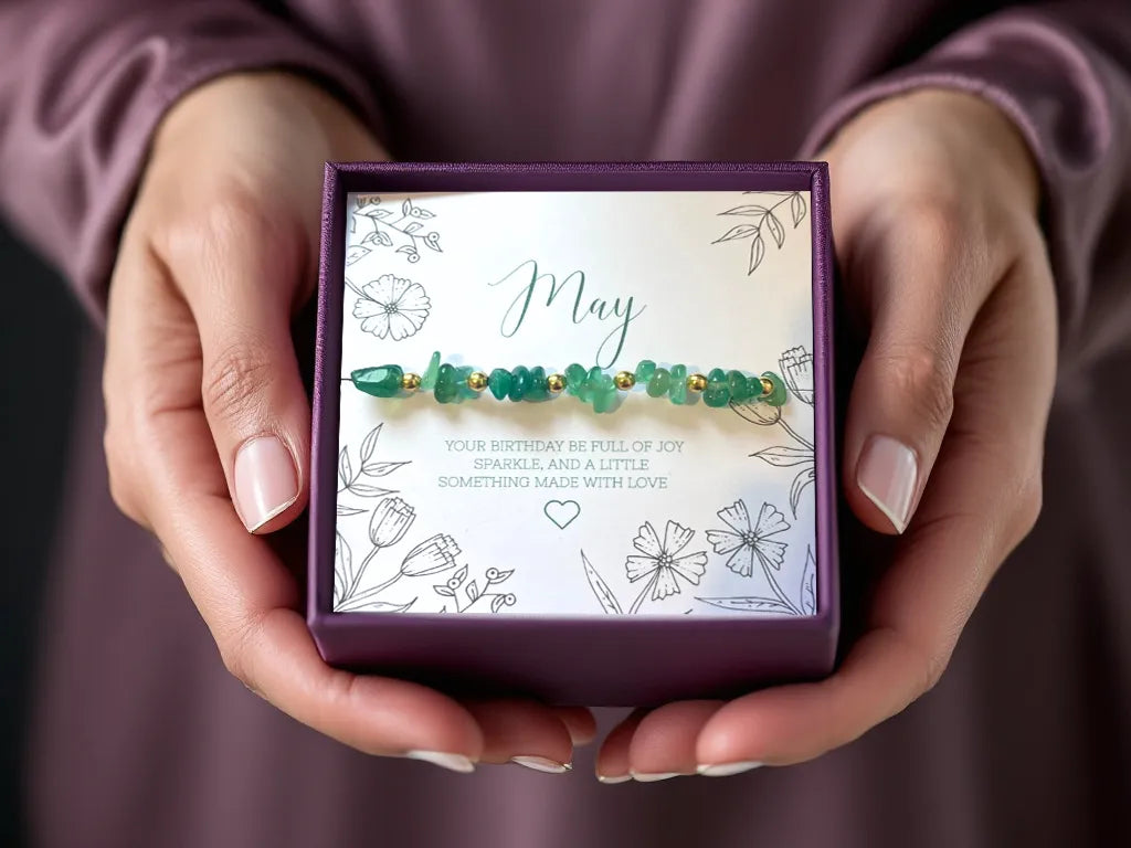 Green Agate Gemstone Bracelet