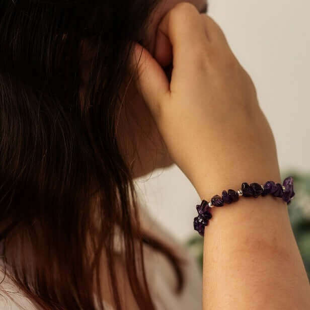 Amethyst Crystal Bracelet - Made Here with Love