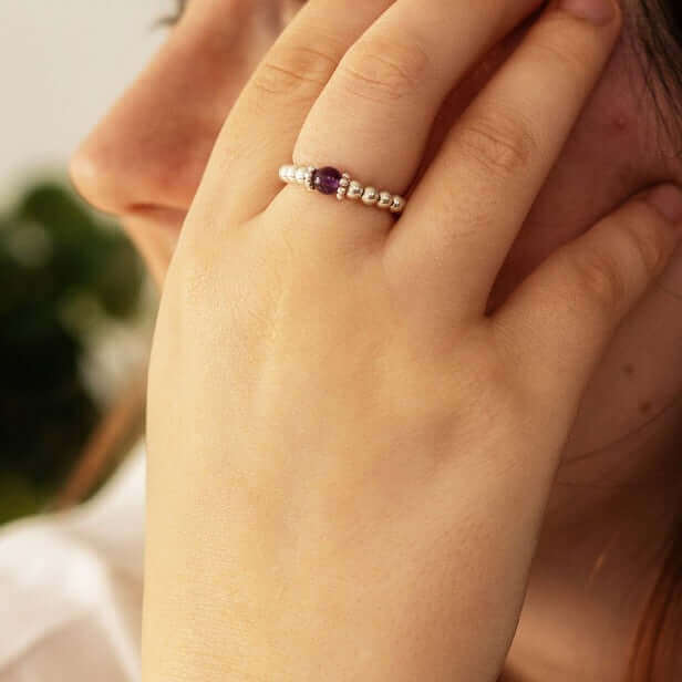 Amethyst Gemstone Ring - Made Here with Love