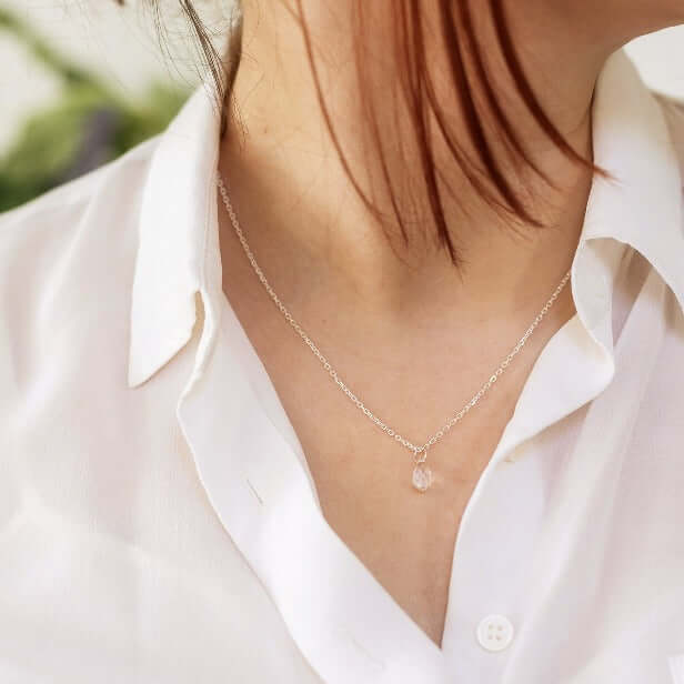 Crystal Drop Necklace - Made Here with Love