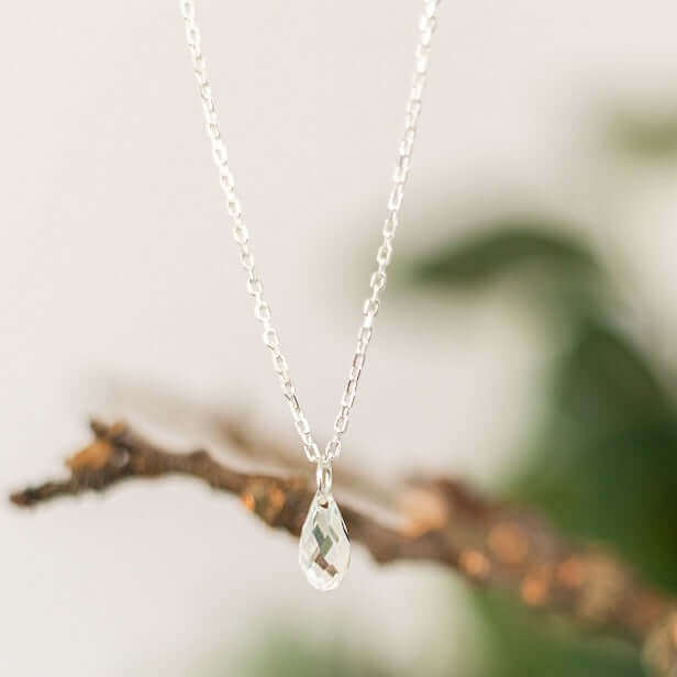 Crystal Drop Necklace - Made Here with Love