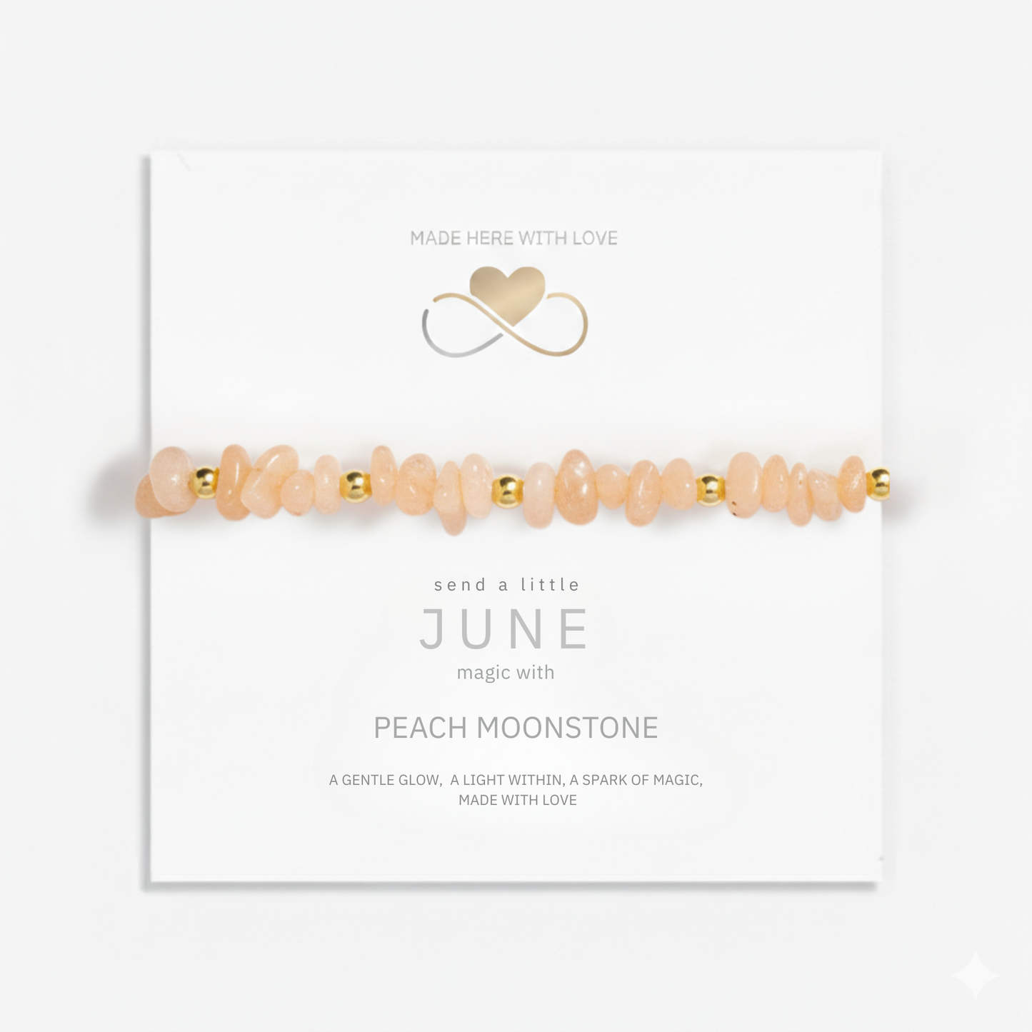 Peach Moonstone Bracelet