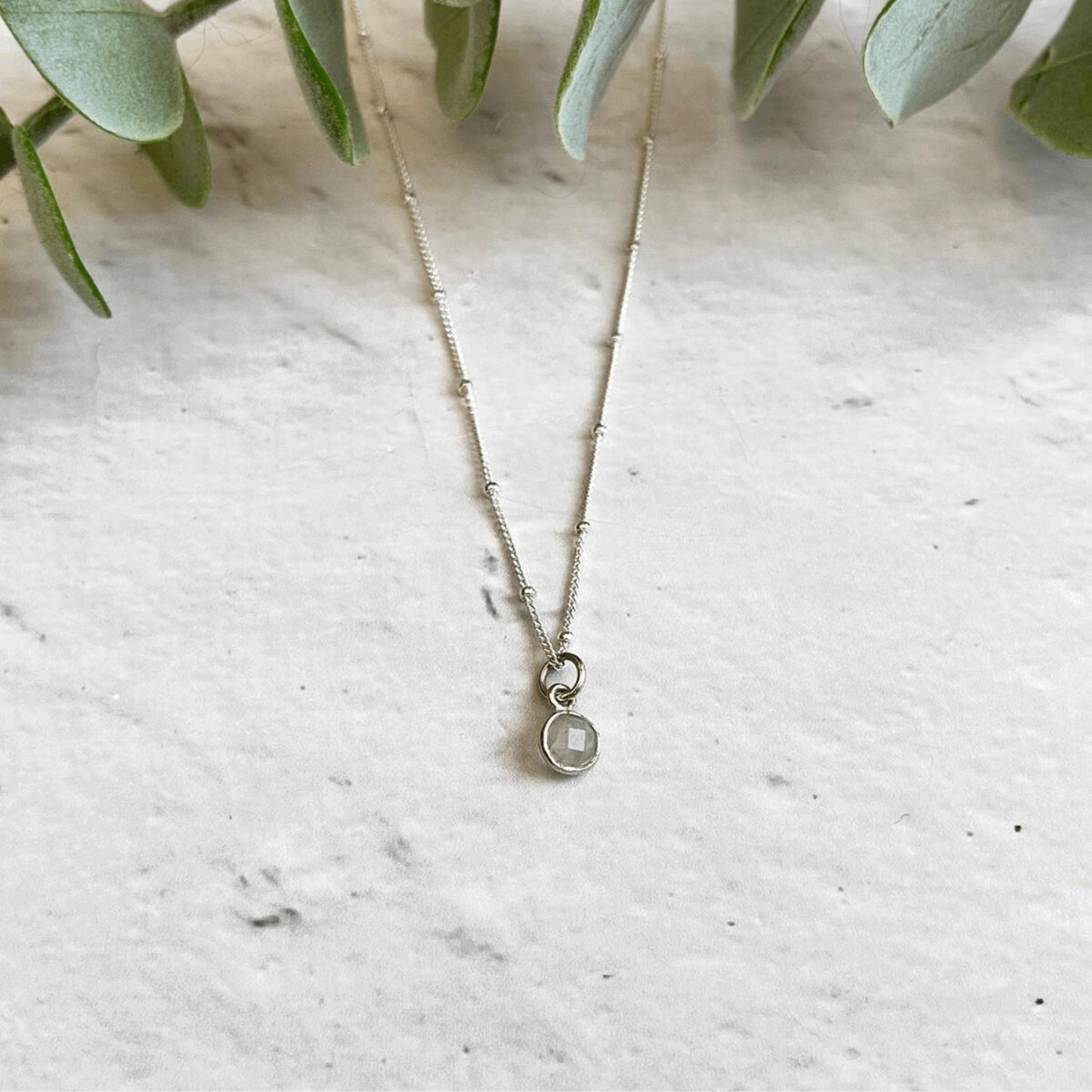 Moonstone Silver Necklace - Made Here with Love