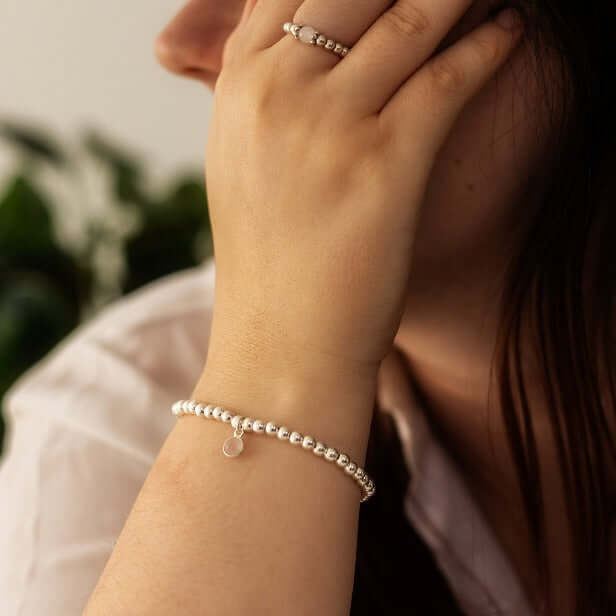 Rose Quartz Charm Bracelet - Made Here with Love