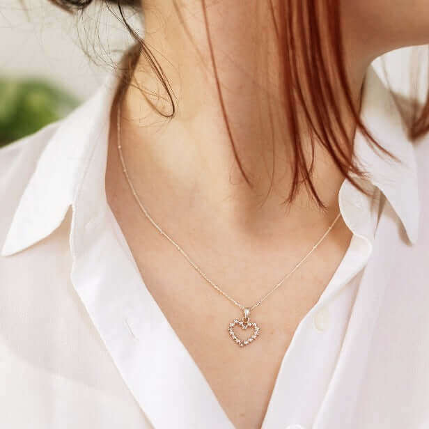Silver Heart Pendant Necklace - Made Here with Love