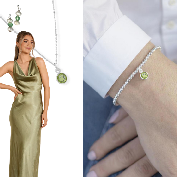 Bridesmaid Jewellery for Sage Green, Olive & Moss Dresses