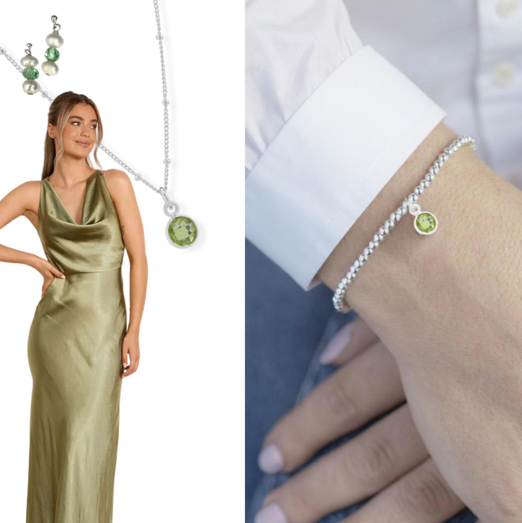 Bridesmaid Jewellery for Sage Green, Olive & Moss Dresses