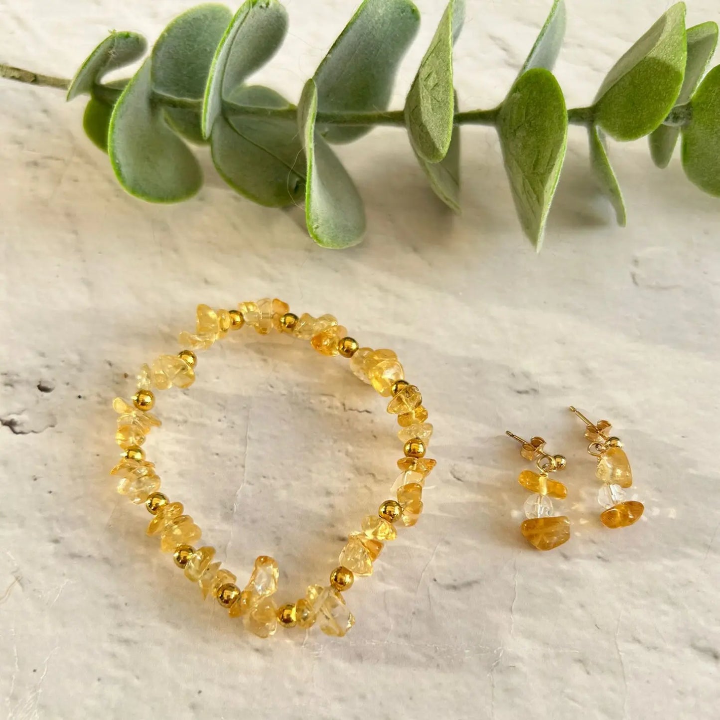 Citrine Bracelet and Earring Set