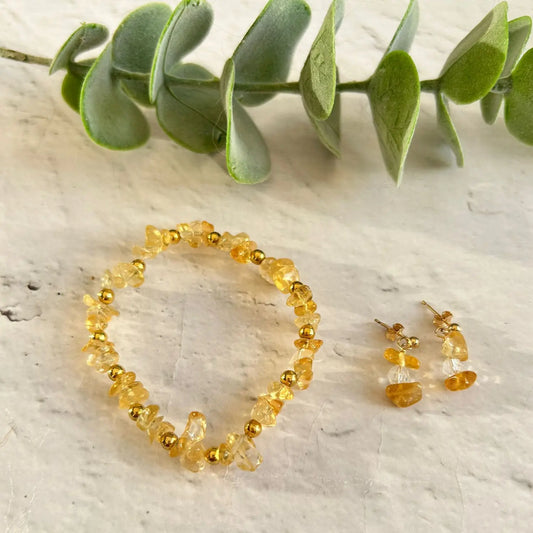 Citrine Bracelet and Earring Set