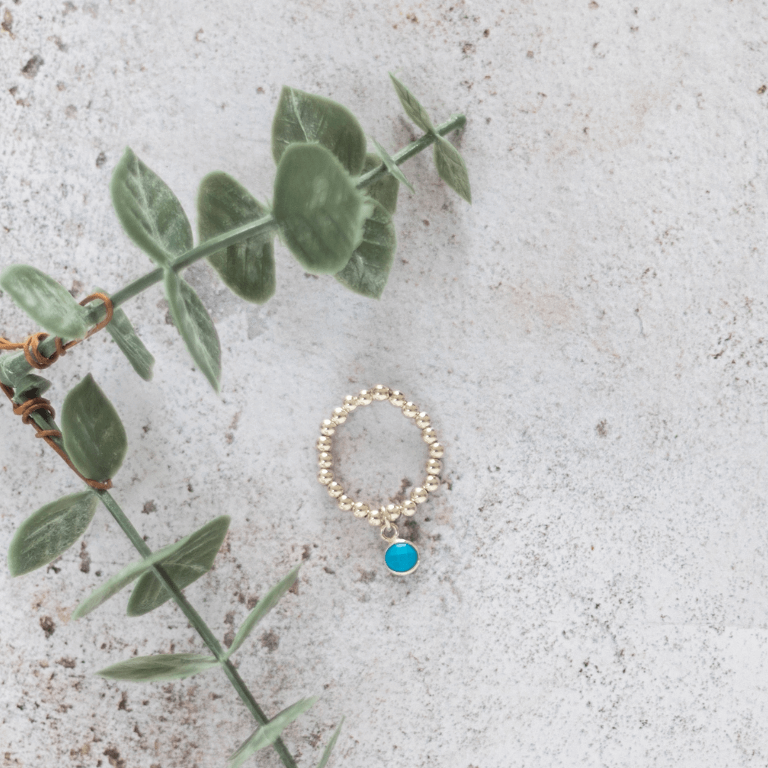 December Birthstone Ring, Turquoise Birthstone Ring