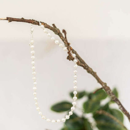 Freshwater Pearl Beaded Necklace, Wedding Necklace