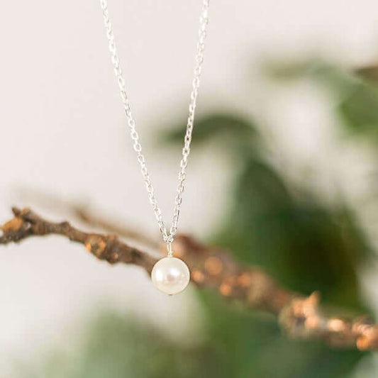 Pearl Droplet Necklace, Wedding Necklace