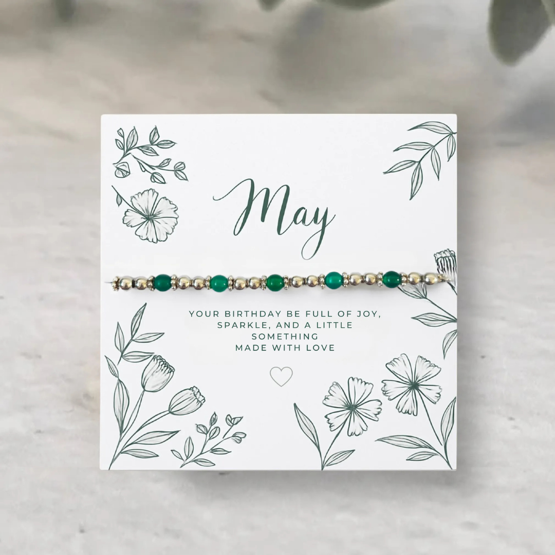 Green Agate Gemstone Bracelet