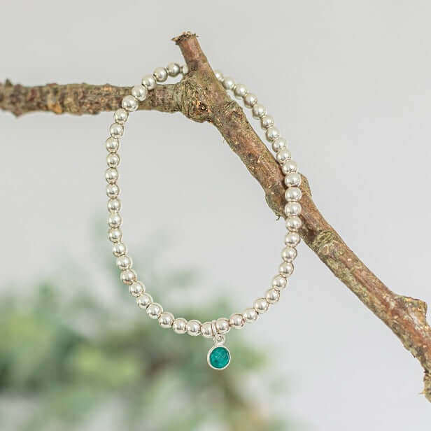 Emerald Birthstone Bracelet, May Birthstone Bracelet