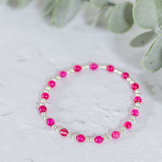 Pink Stone Bracelet, Pink Jewellery