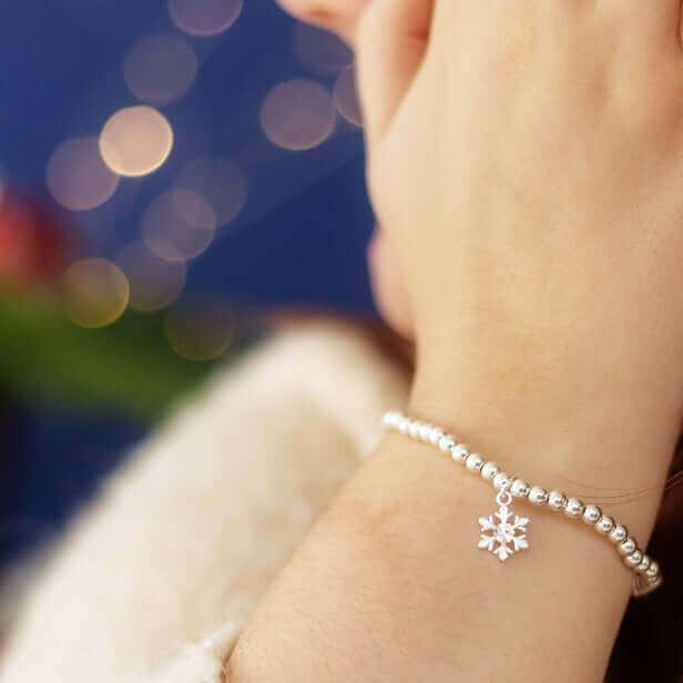 Silver Snowflake Charm Bracelet