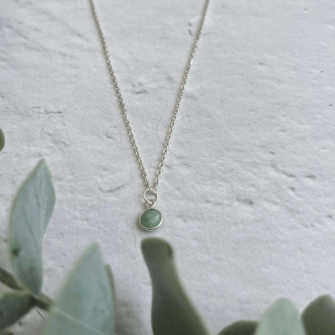 Amazonite Birthstone Necklace - Made Here with Love