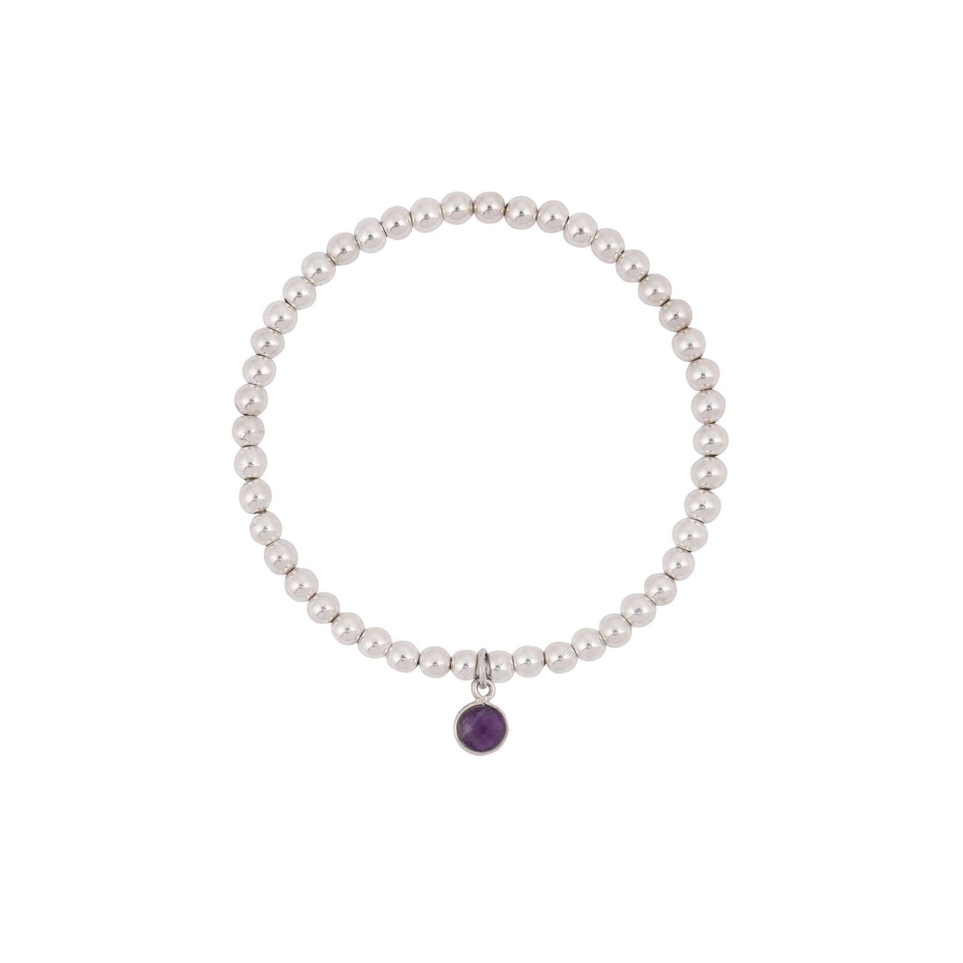 Amethyst Birthstone Bracelet - Made Here with Love