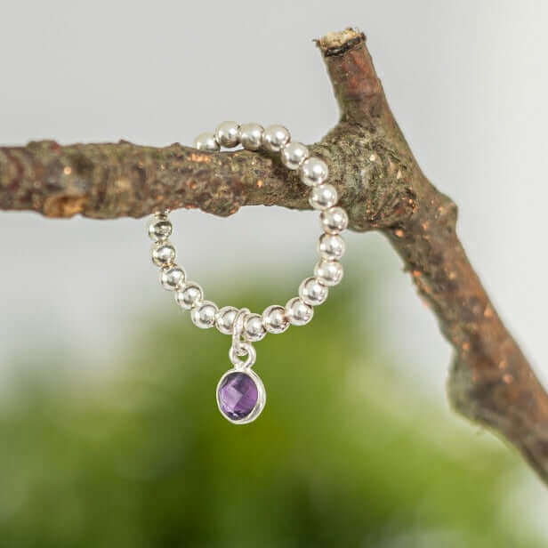 Amethyst Birthstone Ring - Made Here with Love