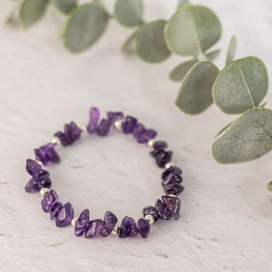 Amethyst Crystal Bracelet - Made Here with Love