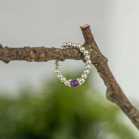 Amethyst Gemstone Ring - Made Here with Love