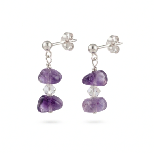 Amethyst Earrings in Silver