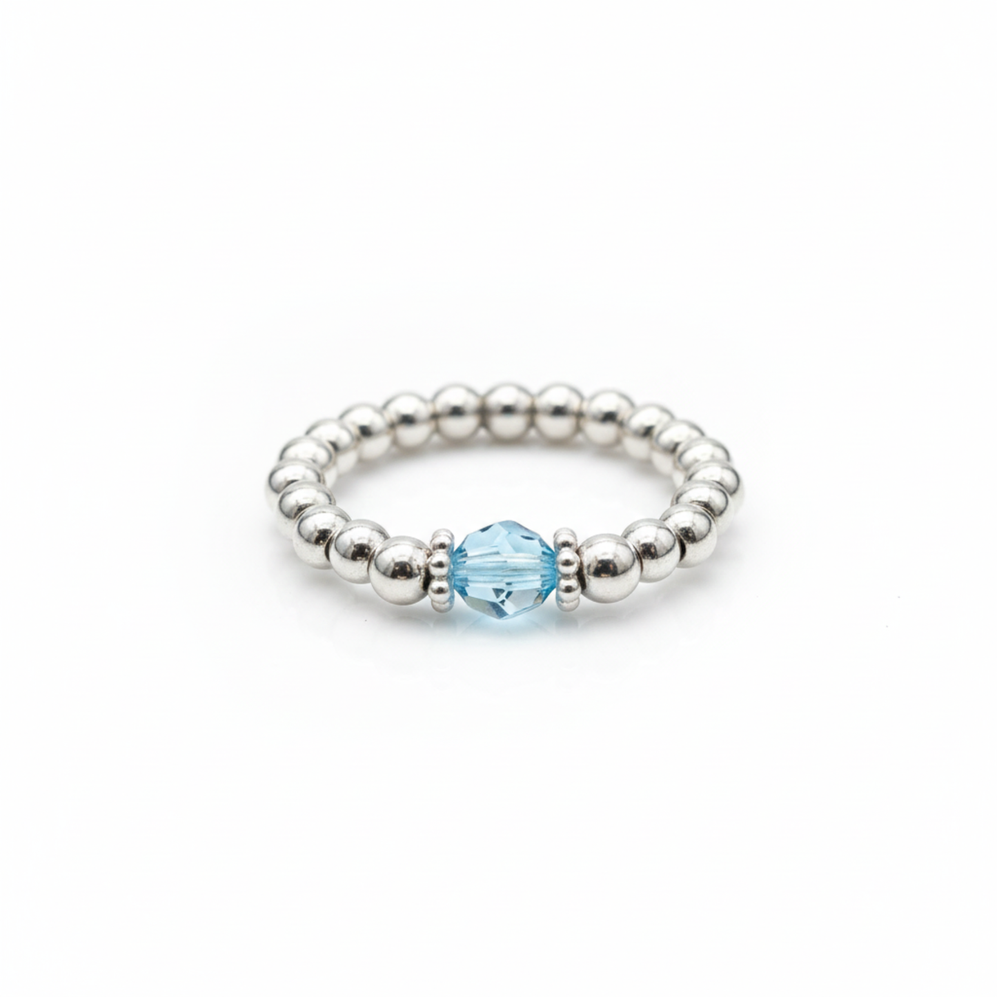 Aquamarine Crystal Ring