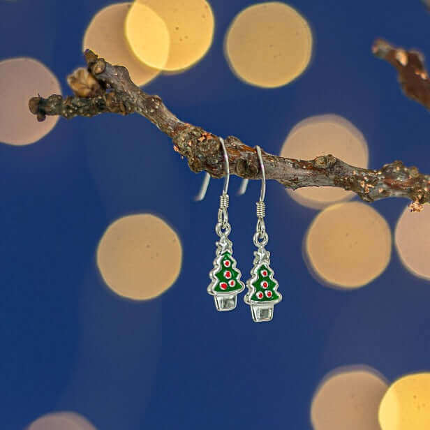 Christmas Tree Drop Earrings - Made Here with Love