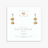 Citrine sterling silver stud earrings, November birthstone jewellery with warm golden gemstones perfect for everyday wear.