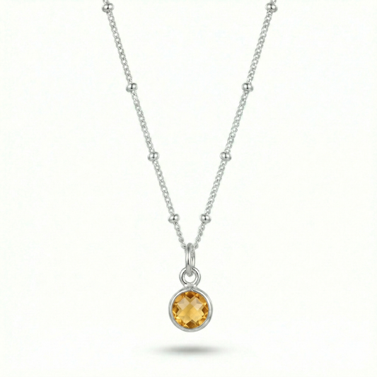 Citrine Birthstone Necklace