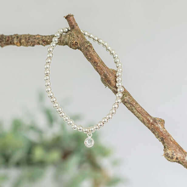 Clear Quartz April Birthstone Bracelet - Made Here with Love