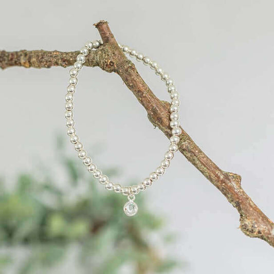 Clear Quartz April Birthstone Bracelet - Made Here with Love