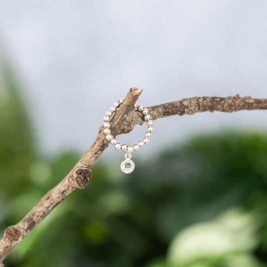 Clear Quartz April Birthstone Ring - Made Here with Love