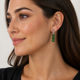 Paloma Emerald Crystal Drop Earrings