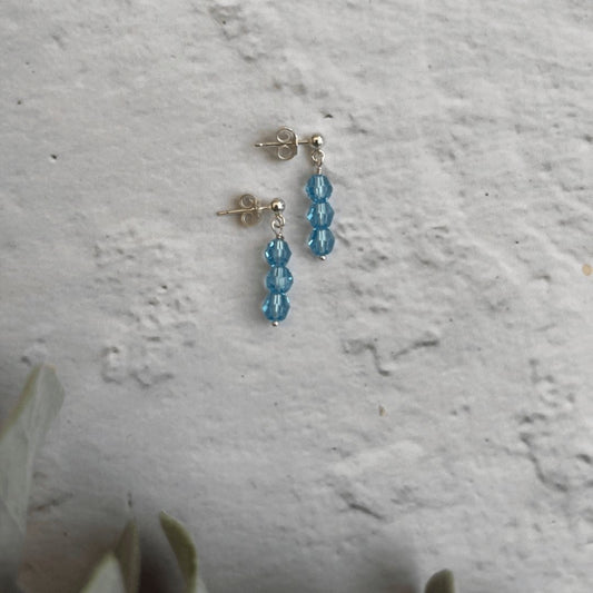 Drop Aquamarine Earrings - Made Here with Love