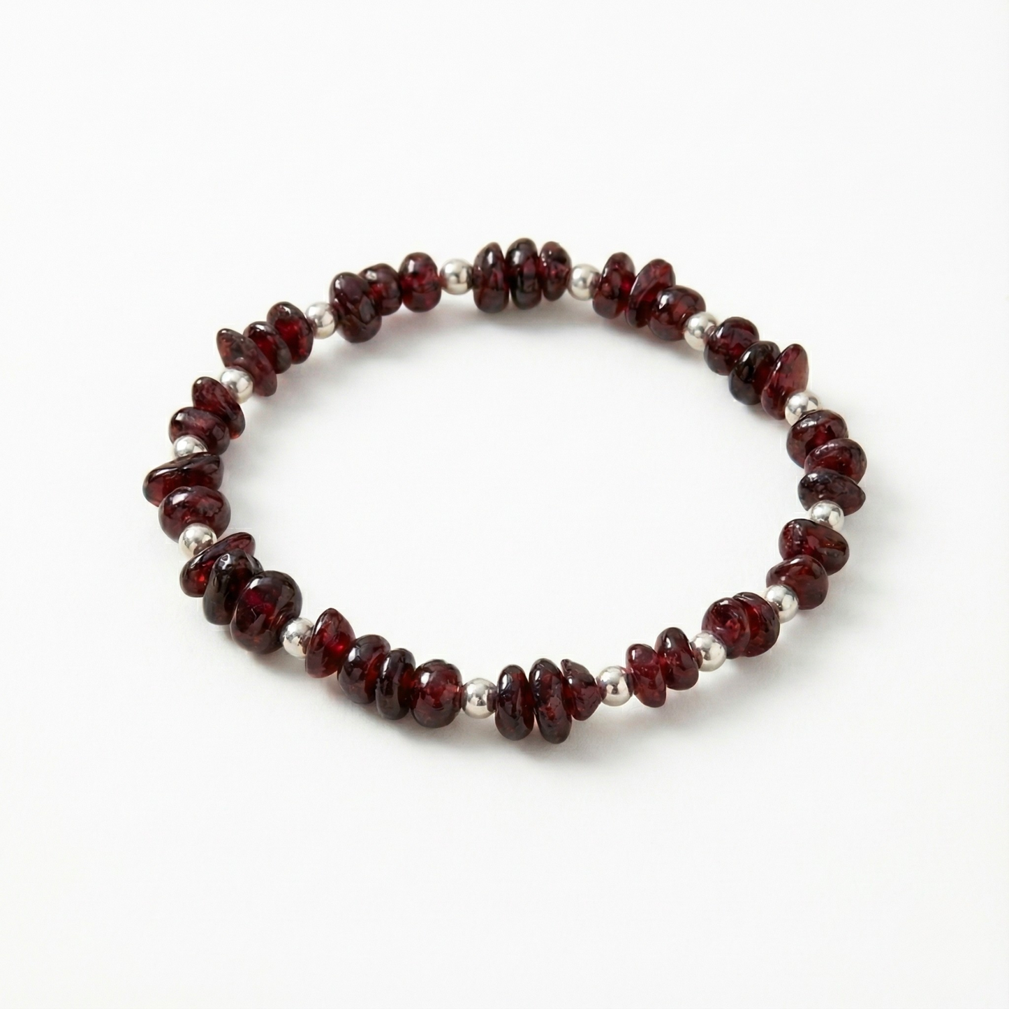 Garnet Crystal Bead Bracelet