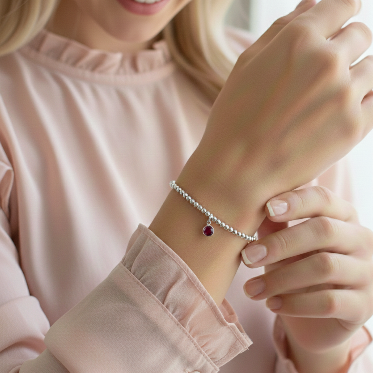 Garnet Birthstone Bracelet