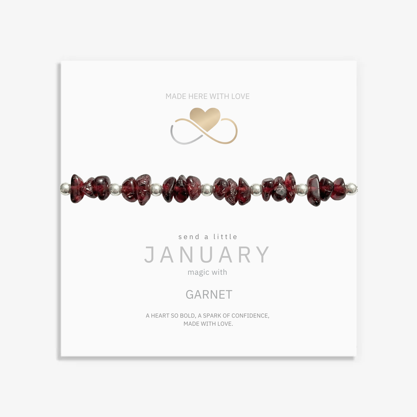 Garnet Crystal Bead Bracelet