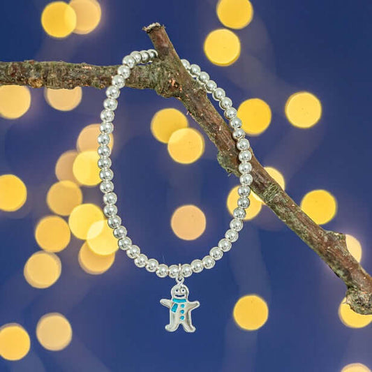 Gingerbread Man Charm Bracelet - Made Here with Love