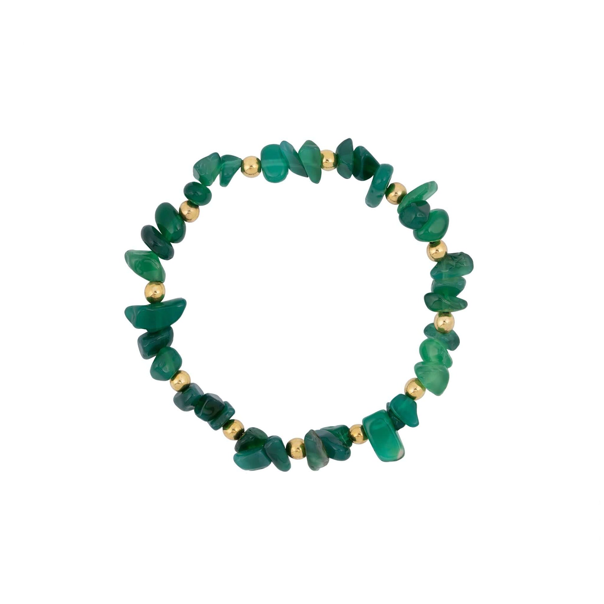 Green Agate Gemstone Bracelet - Made Here with Love