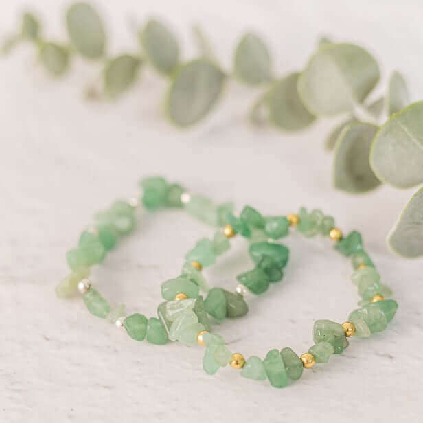 Green Aventurine Crystal Bracelet - Made Here with Love