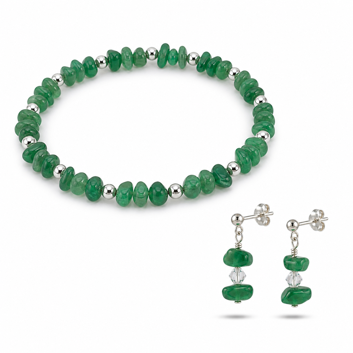 Clara Agate Bracelet Earring Set