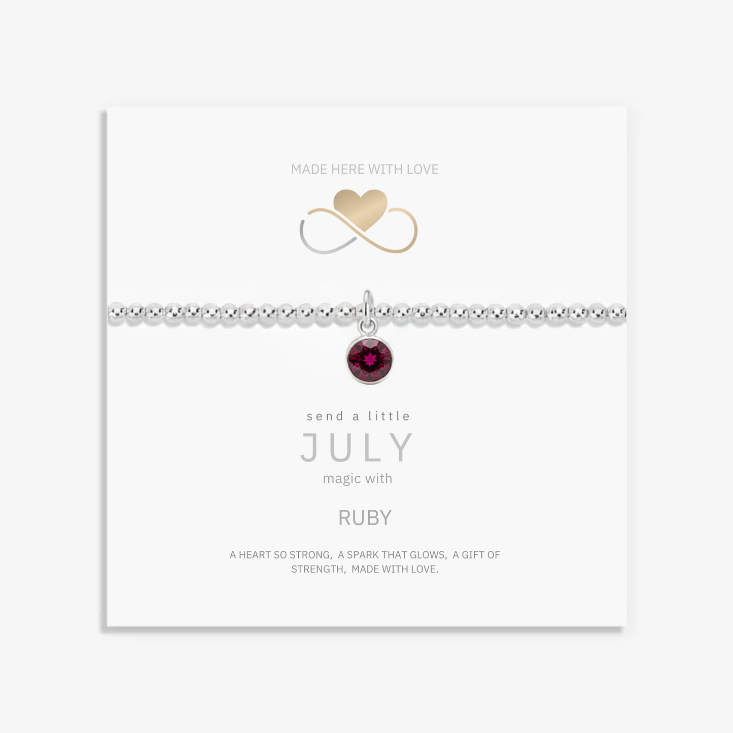 Ruby July Birthstone Bracelet