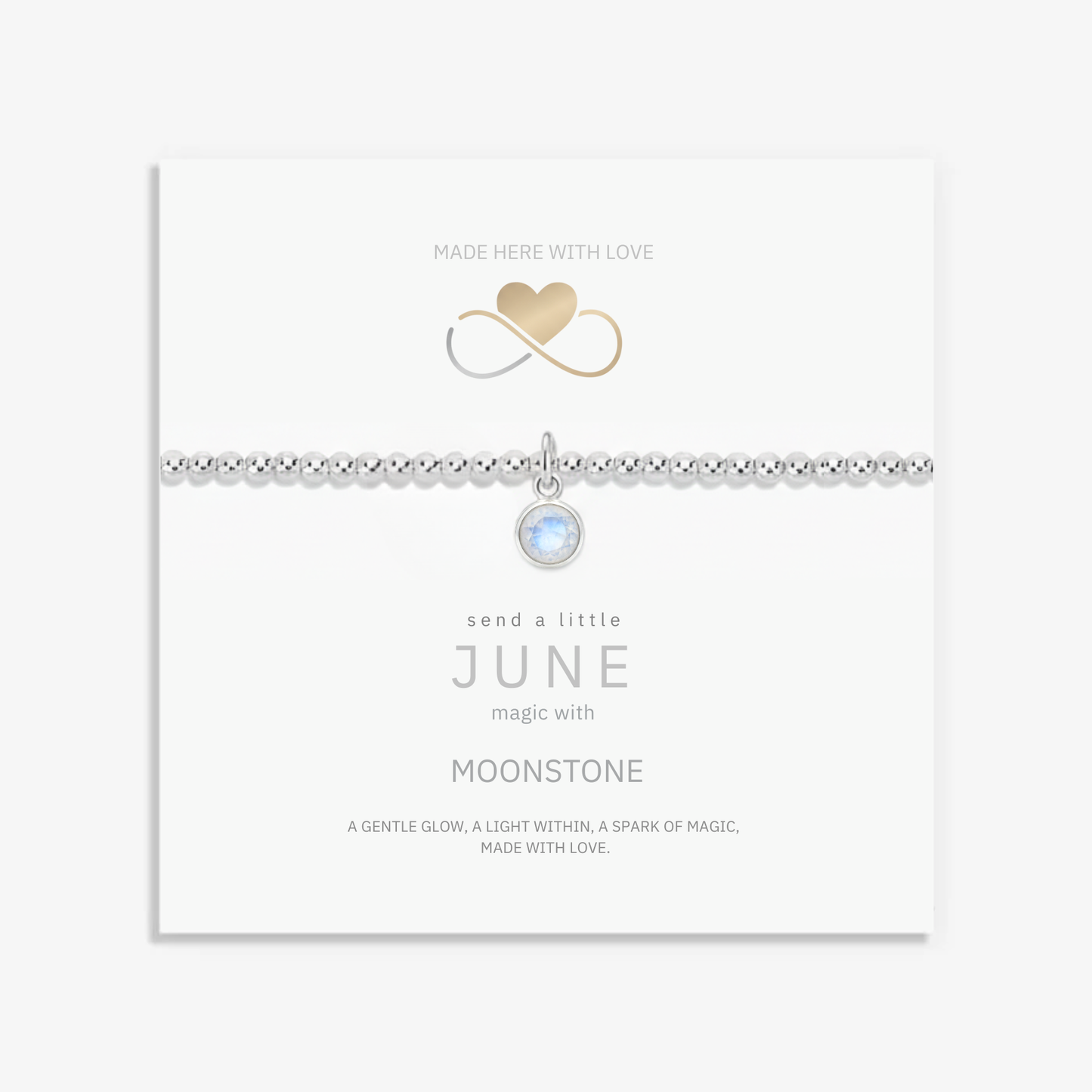 June Moonstone Birthstone Bracelet