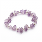 Light purple amethyst gemstone bracelet, stretch crystal chip bracelet UK