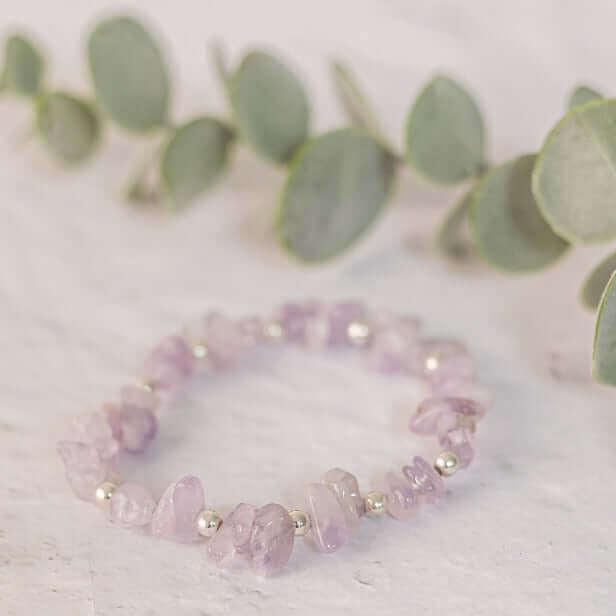 Lilac Cape Amethyst Gemstone Bracelet - Made Here with Love