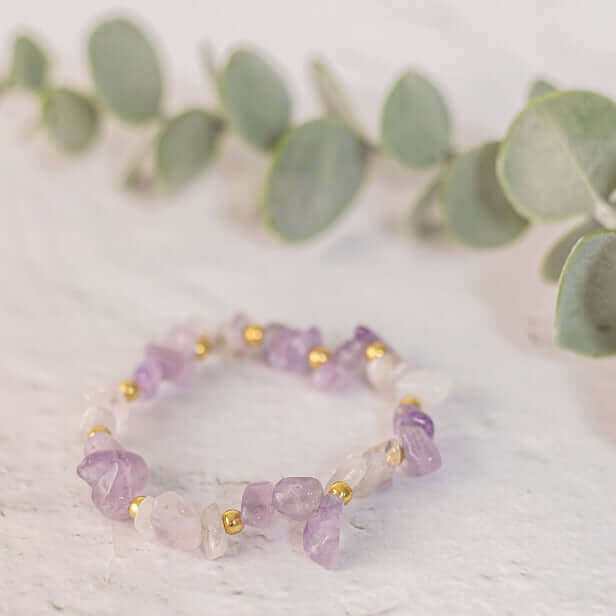 Lilac Cape Amethyst Gemstone Bracelet - Made Here with Love