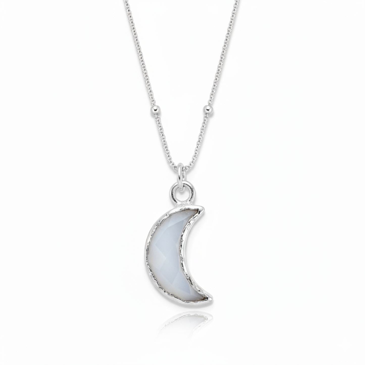 Moon Agate Charm Necklace