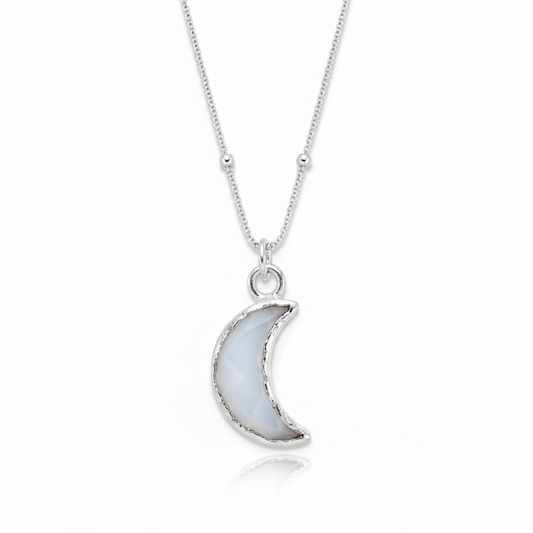 Moon Agate Charm Necklace